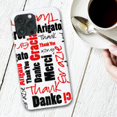 Black and Red Thank You Word Cloud Case-Mate iPhoneケース