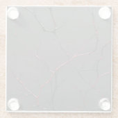 Black and Red Veins ガラスコースター (裏面)