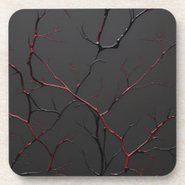 Black and Red Veins コースター