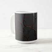 Black and Red Veins コーヒーマグカップ (正面左)