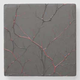 Black and Red Veins ストーンコースター