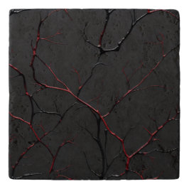 Black and Red Veins トリベット