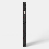 Black and Red Veins iPhoneケース (左側面)