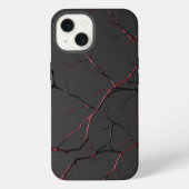 Black and Red Veins iPhoneケース (裏面)