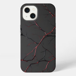 Black and Red Veins iPhone 13ケース