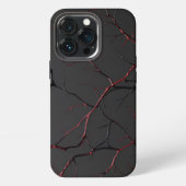 Black and Red Veins iPhoneケース (裏面)