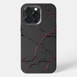 Black and Red Veins iPhone 13 Proケース