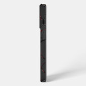 Black and Red Veins iPhoneケース (左側面)