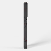 Black and Red Veins iPhoneケース (右側面)