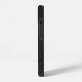 Black and Red Veins iPhoneケース (左側面)