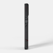 Black and Red Veins iPhoneケース (右側面)