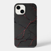 Black and Red Veins iPhoneケース (裏面)