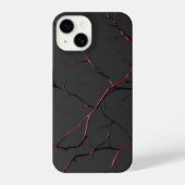 Black and Red Veins iPhoneケース (裏面)