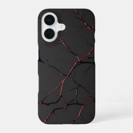 Black and Red Veins iPhone 16ケース