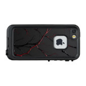 Black and Red Veins LifeProof iPhoneケース (裏面横)