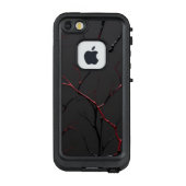 Black and Red Veins LifeProof iPhoneケース (裏面)
