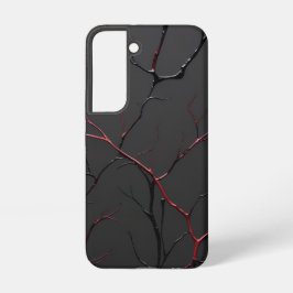 Black and Red Veins Samsung Galaxy S22ケース