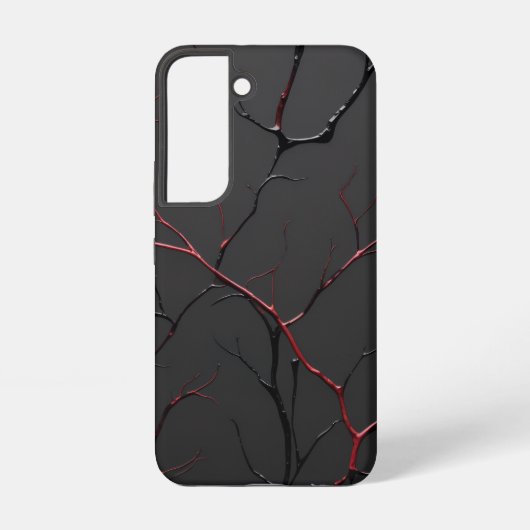 Black and Red Veins Samsung Galaxyケース (裏面)