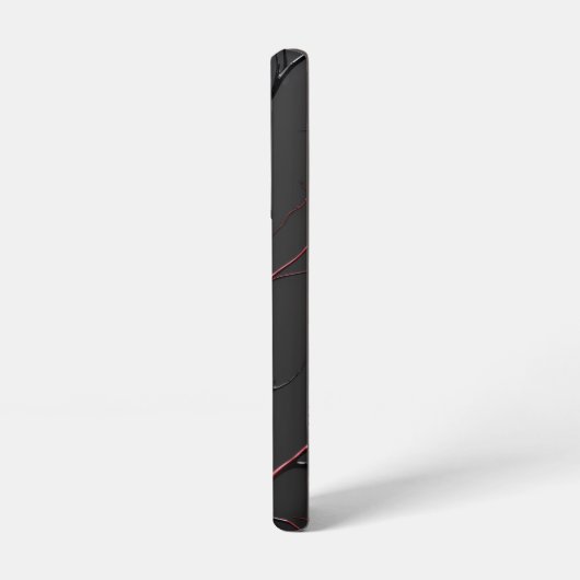 Black and Red Veins Samsung Galaxyケース (左側面)