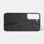 Black and Red Veins Samsung Galaxyケース (裏面横)