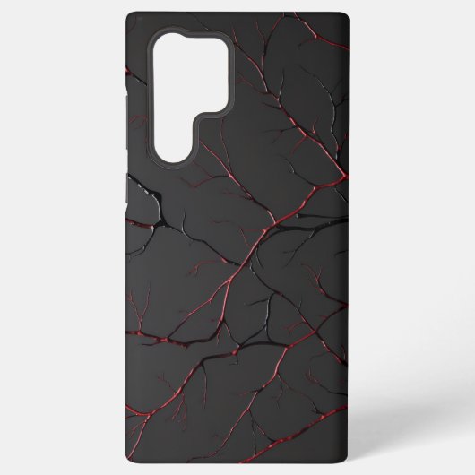 Black and Red Veins Samsung Galaxyケース (裏面)