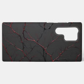 Black and Red Veins Samsung Galaxyケース (裏面横)