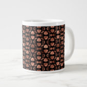 Black and Rose Gold Art Deco Jumbo Ceramic Mug ジャンボコーヒーマグカップ (正面右)