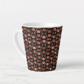 Black and Rose Gold Art Deco Small Latte Mug カフェラテマグ (左アングル)