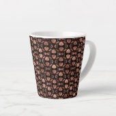 Black and Rose Gold Art Deco Small Latte Mug カフェラテマグ (右アングル)