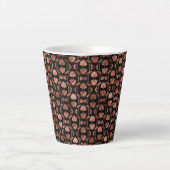 Black and Rose Gold Art Deco Small Latte Mug カフェラテマグ (正面)