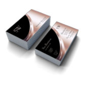 Black and Rose Gold Decor with Monogram Luxurious 名刺