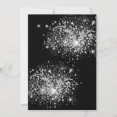 Black and Silver Glitter New Year's Eve Party 招待状 (裏面)
