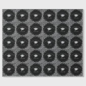 Black and Silver Graduation ラッピングペーパー (フラット)