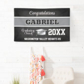 Black and Silver Graduation Party 横断幕 (インサイチュ)