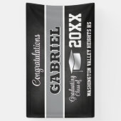 Black and Silver Graduation Party 横断幕 (縦)