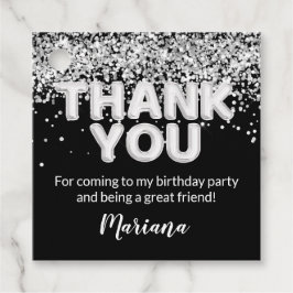 Black and Silver Party Favors フェイバータグ