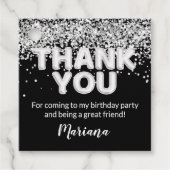 Black and Silver Party Favors フェイバータグ (正面)