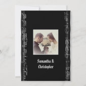 Black and silver wedding photo invitation 招待状 (裏面)