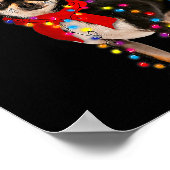 Black And Tan Chihuahua Gorgeous Reindeer Christma ポスター (角)