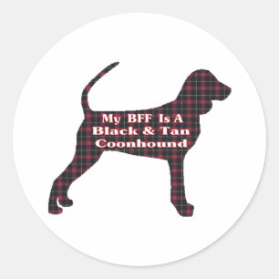 Black And Tan Conhound BFFステッカー ラウンドシール