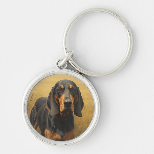 Black and Tan Coonhound キーホルダー (正面)