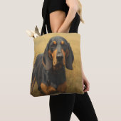 Black and Tan Coonhound トートバッグ (クローズアップ)