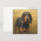 Black and Tan Coonhound ノートカード (正面/裏面)