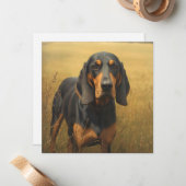 Black and Tan Coonhound ノートカード (正面/裏面インサイチュ)