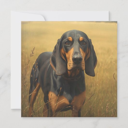 Black and Tan Coonhound ノートカード (正面)