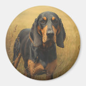 Black and Tan Coonhound マグネット (正面)