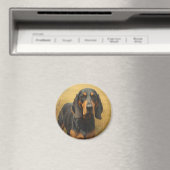 Black and Tan Coonhound マグネット (インサイチュ (食洗機))