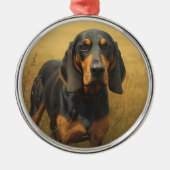Black and Tan Coonhound メタルオーナメント (正面)