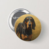 Black and Tan Coonhound 缶バッジ (正面&裏面)