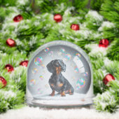 BLACK AND TAN DACHSHUND SNOW GLOBE (クリスマス)